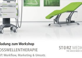 Einladung zum Workshop STOSSWELLENTHERAPIE ESWT: Workflow, Marketing & Umsatz.